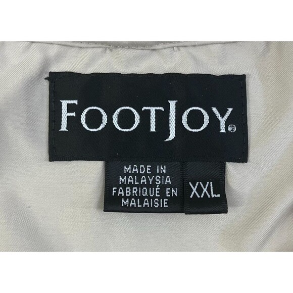 FootJoy Windbreaker Pullover Jacket Men's 2XL Beige Long Sleeve Golf Pockets - Picture 4 of 10